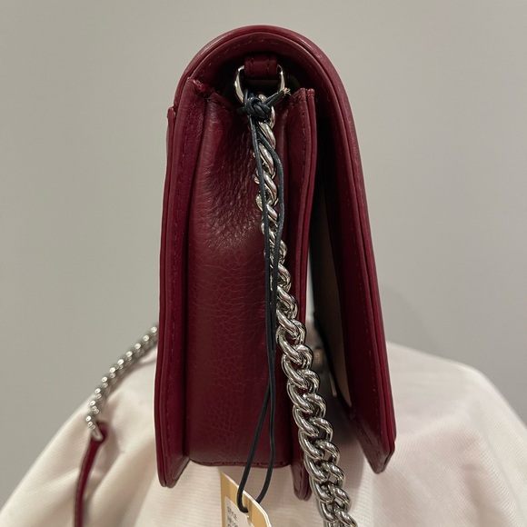 Rebecca Minkoff quilted Love cross body in pinot noir - Picture 4 of 11